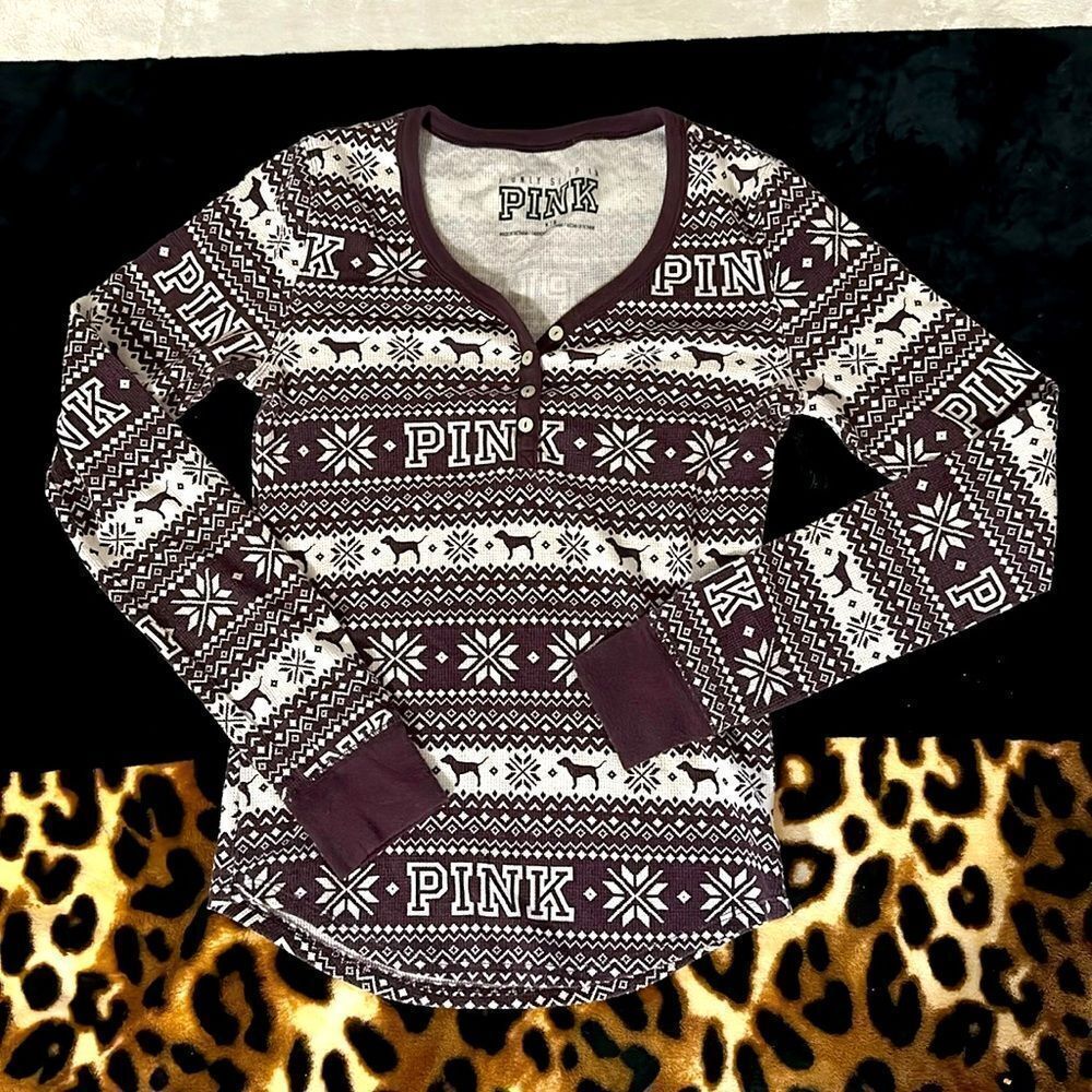 Pink thermal sleep tee